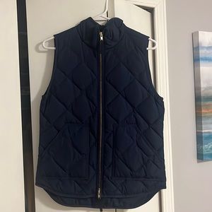 J. Crew Navy Quilted Vest